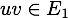 $(v,w) \in E_1$